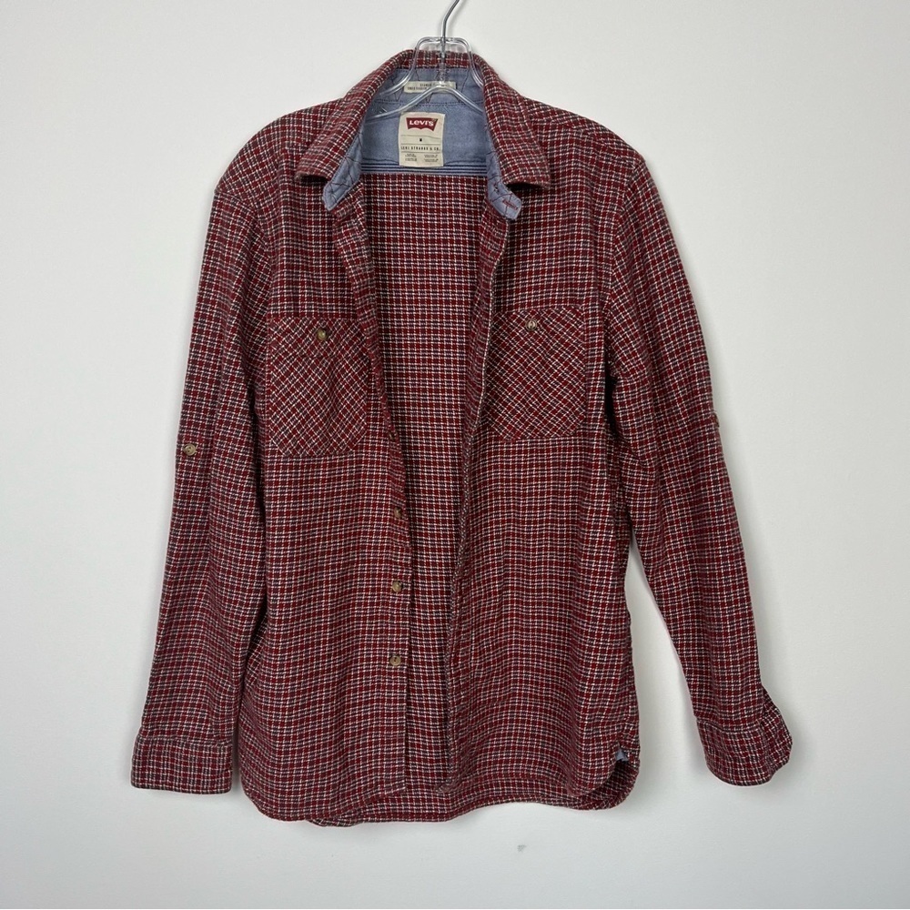 Levi's | Unisex Gingham  Button Down Shacket Size Medium